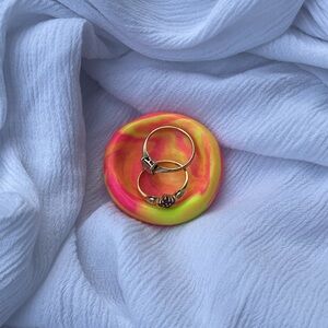 Handmade Polymer Clay Tiny Ring Dish JEWELRY NOT INCLUDED